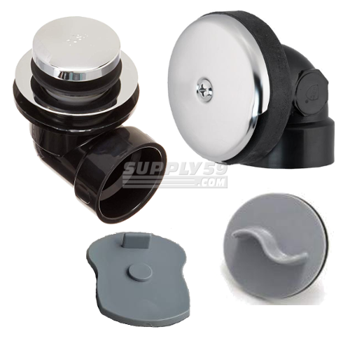 ABS Half Kit Bathtub Drain Waste With Overflow And Test Plug – Supply59